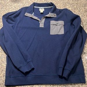 Large LLBean 100% cotton 1/4 button pull over
